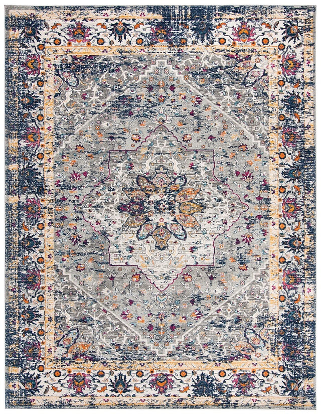 Safavieh Evoke Evk288N Grey / Navy Rugs - Safavieh - evk288n - 7r