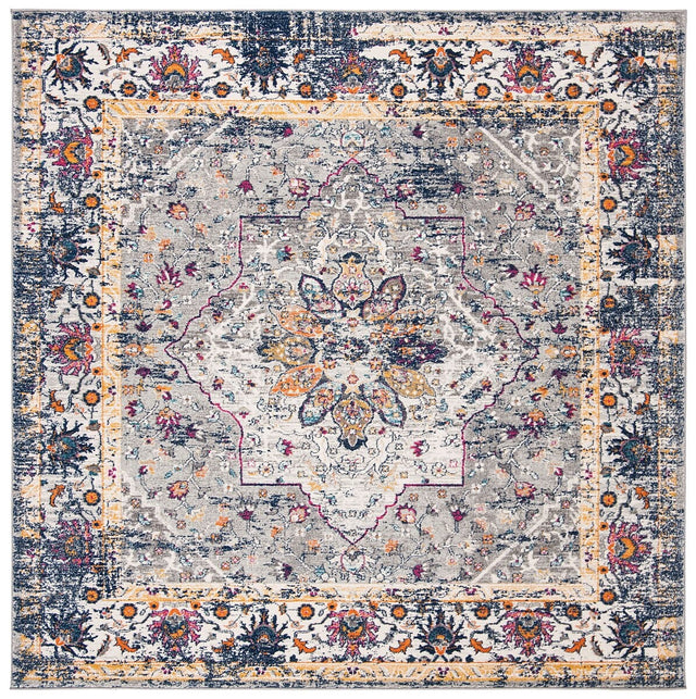 Safavieh Evoke Evk288N Grey / Navy Rugs - Safavieh - evk288n - 7sq