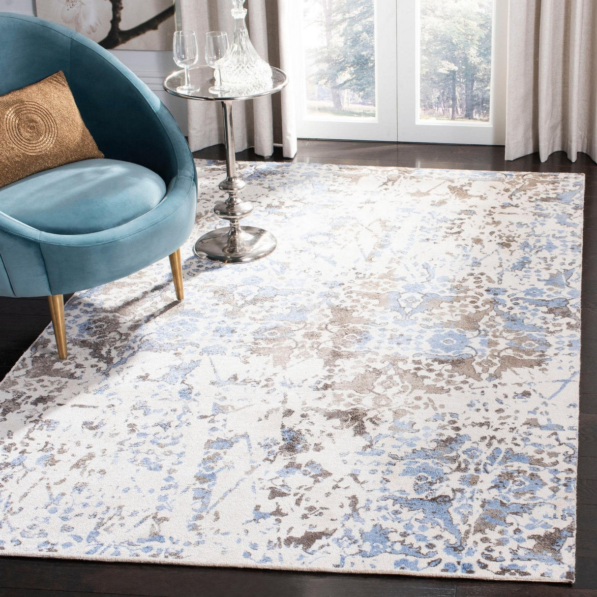 Safavieh Expression Exp478M Ivory/Blue Rugs - Safavieh - exp478m - 4