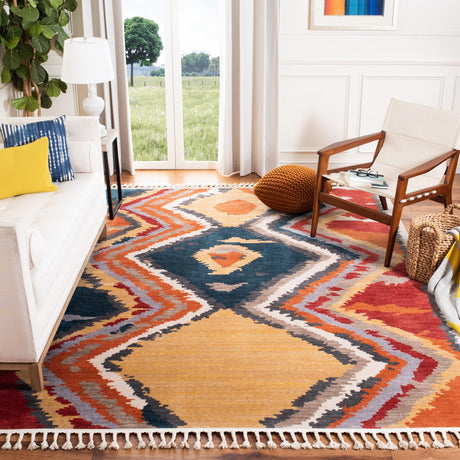 Safavieh Farmhouse Fmh803C Yellow/Red Rugs - Safavieh - fmh803c - 3