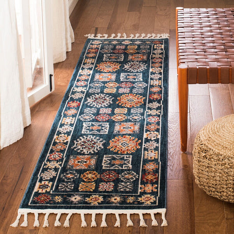 Safavieh Farmhouse Fmh822N Navy/Orange Rug - Safavieh - fmh822n - 6sq