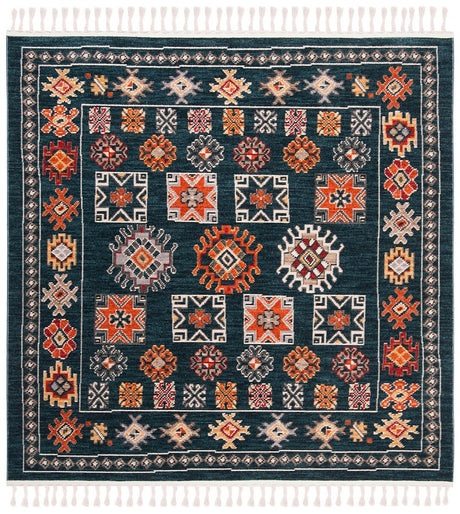 Safavieh Farmhouse Fmh822N Navy/Orange Rug - Safavieh - fmh822n - 6sq