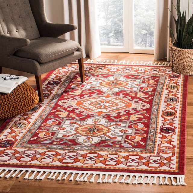 Safavieh Farmhouse Fmh825A Ivory / Red Rugs - Safavieh - fmh825a - 3