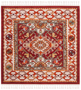 Safavieh Farmhouse Fmh825A Ivory / Red Rugs - Safavieh - fmh825a - 6sq