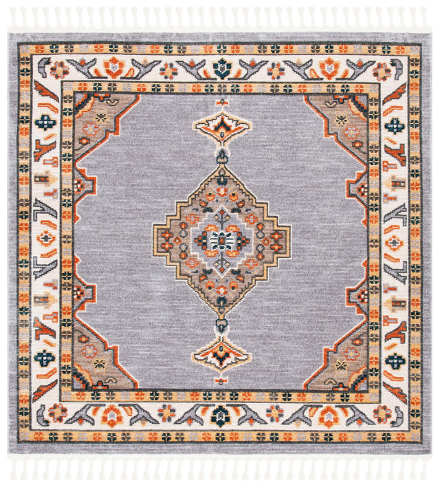 Safavieh Farmhouse Fmh830E Grey/Orange Rugs - Safavieh - fmh830e - 6sq