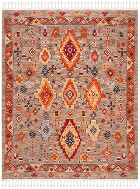 Safavieh Farmhouse Fmh848E Taupe/Orange Rug - Safavieh - fmh848e - 26