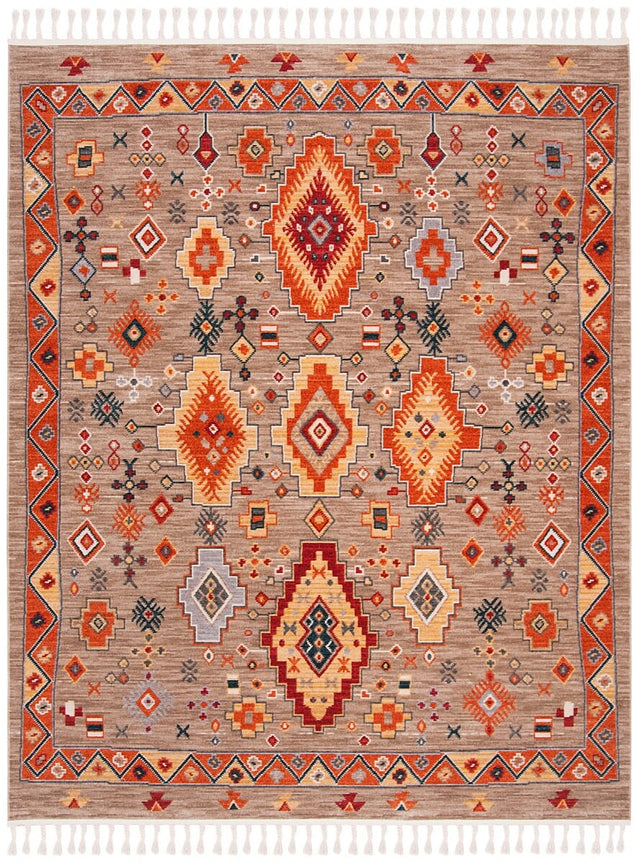 Safavieh Farmhouse Fmh848E Taupe/Orange Rug - Safavieh - fmh848e - 26