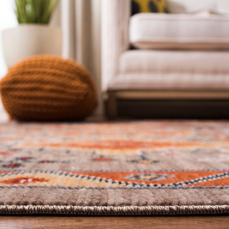 Safavieh Farmhouse Fmh848E Taupe/Orange Rug - Safavieh - fmh848e - 3