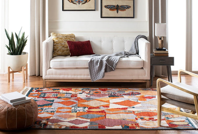 Safavieh Farmhouse Fmh853P Orange / Navy Rugs - Safavieh - fmh853p - 3