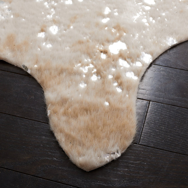 Safavieh Faux Cow Hide Fch207B Beige/Silver Rug - Safavieh - fch207b - 45