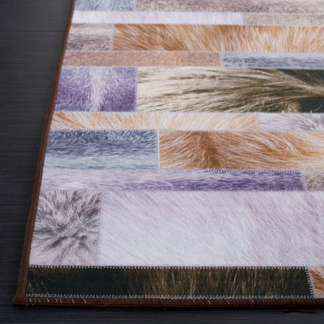 Safavieh Faux Hide Fah515A Beige/Purple Rug - Safavieh - fah515a - 3