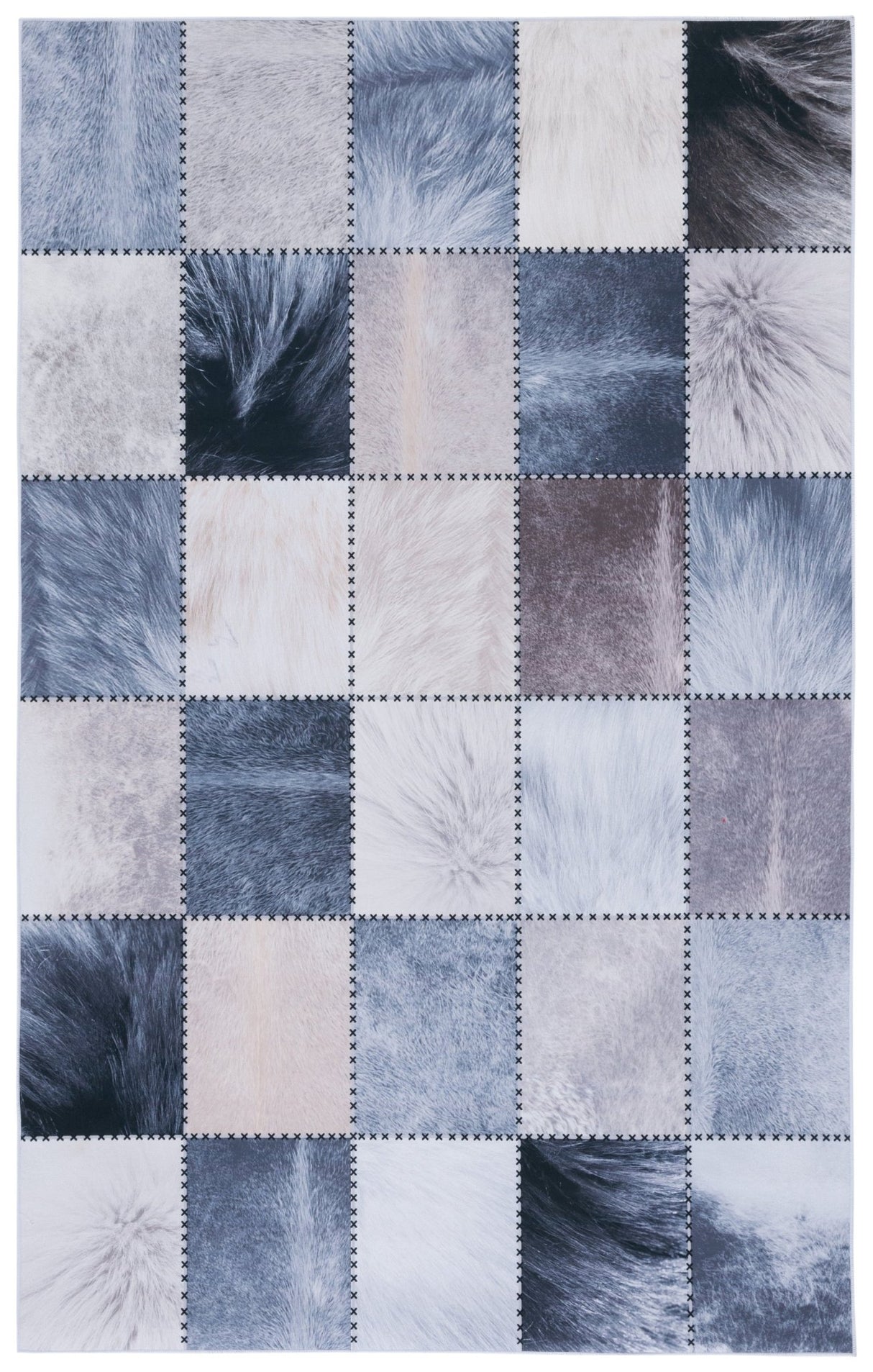 Safavieh Faux Hide Fah519B Beige/Grey Rug - Safavieh - fah519b - 3