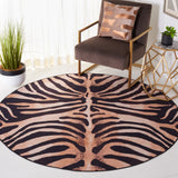 Safavieh Faux Hide Fah547P Light Orange/Black Rug - Safavieh - fah547p - 6r