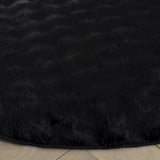 Safavieh Faux Rabbit Bubble 100 6'-0" x 6'-0" Rug in Black