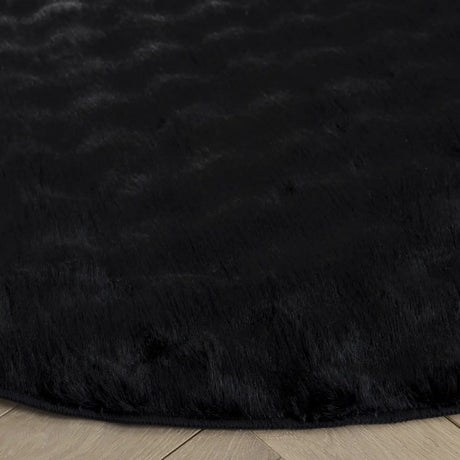 Safavieh Faux Rabbit Bubble 100 6'-0" x 6'-0" Rug in Black