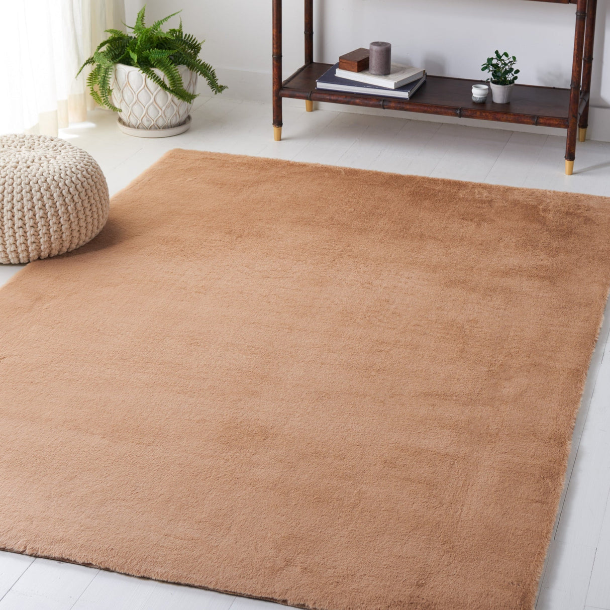 Safavieh Faux Rabbit Fur Frf500B Beige Rug - Safavieh - frf500b - 2