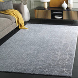 Safavieh Faux Rabbit Fur Metallic 4'-0" x 6'-0" Rug in Grey / Silver
