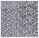 Safavieh Faux Rabbit Fur Metallic 6'-0" x 6'-0" Rug in Grey / Silver