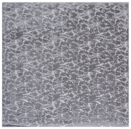 Safavieh Faux Rabbit Fur Metallic 6'-0" x 6'-0" Rug in Grey / Silver