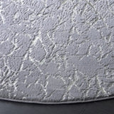 Safavieh Faux Rabbit Fur Metallic 6'-0" x 6'-0" Rug in Grey / Silver
