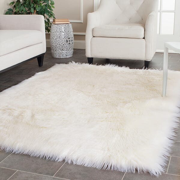 Safavieh Faux Sheep Skin Fss115A Ivory Rugs - Safavieh - fss115a - 2