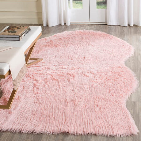 Safavieh Faux Sheep Skin Fss115G Pink Rugs - Safavieh - fss115g - 2