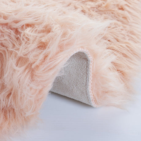 Safavieh Faux Sheep Skin Fss115U Light Pink Rug - Safavieh - fss115u - 2