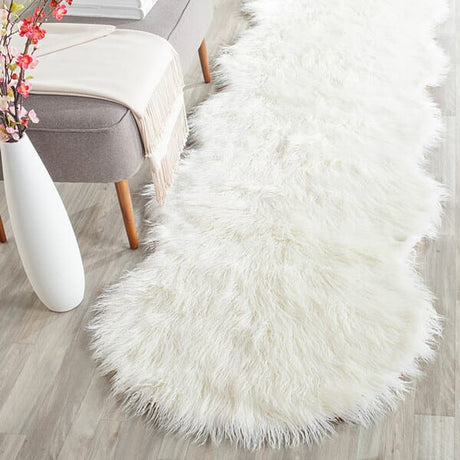 Safavieh Faux Sheep Skin Fss117A Ivory Rugs - Safavieh - fss117a - 26