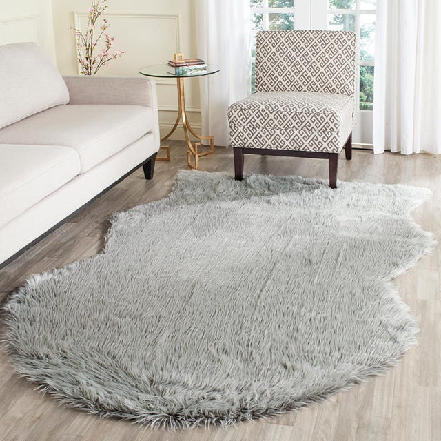 Safavieh Faux Sheep Skin Fss118A Light Grey Rugs - Safavieh - fss118a - 2