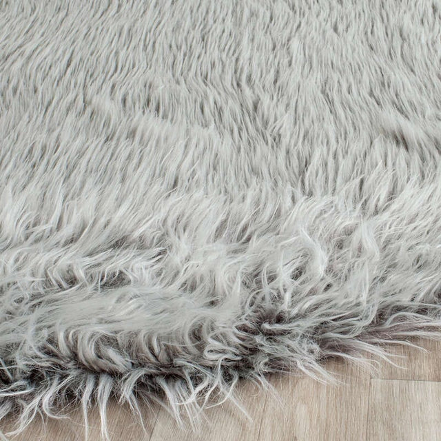 Safavieh Faux Sheep Skin Fss118A Light Grey Rugs - Safavieh - fss118a - 2