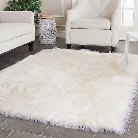 Safavieh Faux Sheep Skin Fss235A Ivory Rugs - Safavieh - fss235a - 2