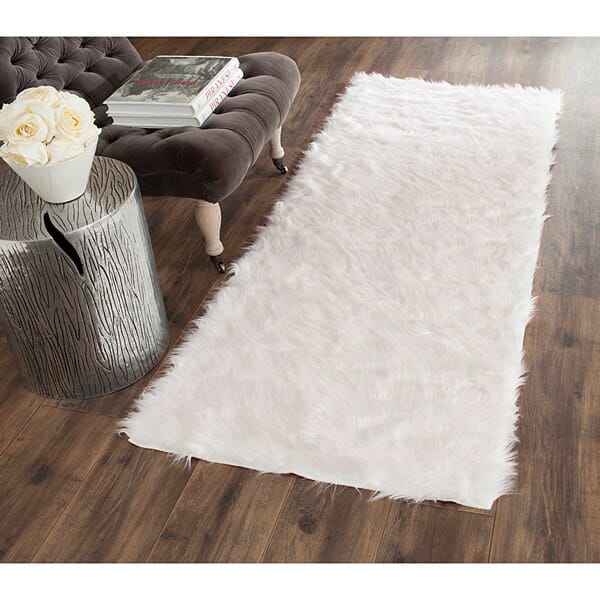 Safavieh Faux Sheep Skin Fss235A Ivory Rugs - Safavieh - fss235a - 4r