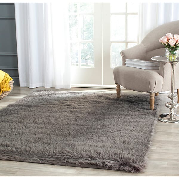 Safavieh Faux Sheep Skin Fss235D Grey Rugs - Safavieh - fss235d - 2