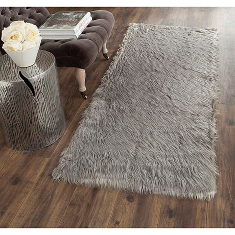 Safavieh Faux Sheep Skin Fss235D Grey Rugs - Safavieh - fss235d - 4r