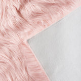 Safavieh Faux Sheep Skin 2'-0" x 3'-0" Rug in Pink