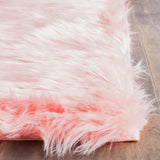 Safavieh Faux Sheep Skin 3'-0" x 5'-0" Rug in Pink