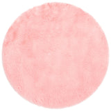 Safavieh Faux Sheep Skin 3'-0" x 3'-0" Rug in Pink