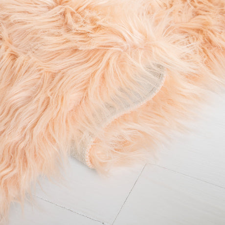 Safavieh Faux Sheep Skin Fss235U Light Pink Rug - Safavieh - fss235u - 6r