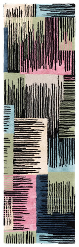 Safavieh Fifth Avenue 2'-3" x 8'-0" Rug in Black / Pink