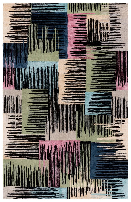 Safavieh Fifth Avenue 5'-0" x 8'-0" Rug in Black / Pink