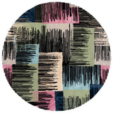 Safavieh Fifth Avenue 6'-0" x 6'-0" Rug in Black / Pink