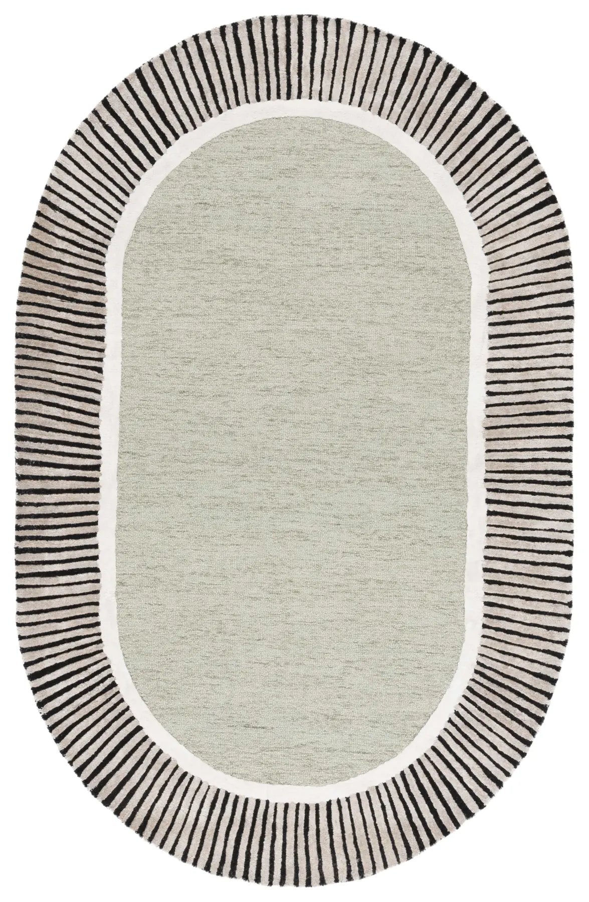 Safavieh Fifth Avenue 5'-0" x 8'-0" Rug in Sage / Black