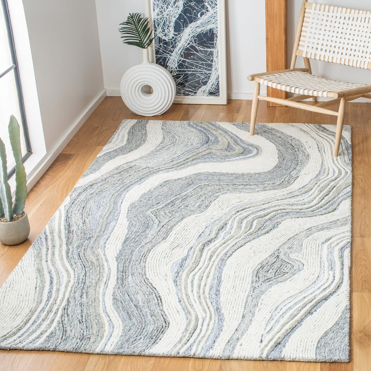 Safavieh Fifth Avenue Ftv121F Grey/Ivory Rug - Safavieh - ftv121f - 2