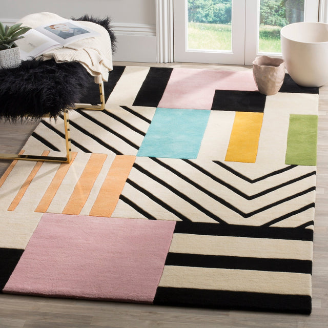 Safavieh Fifth Avenue Ftv122A Ivory/Black Rug - Safavieh - ftv122a - 1115