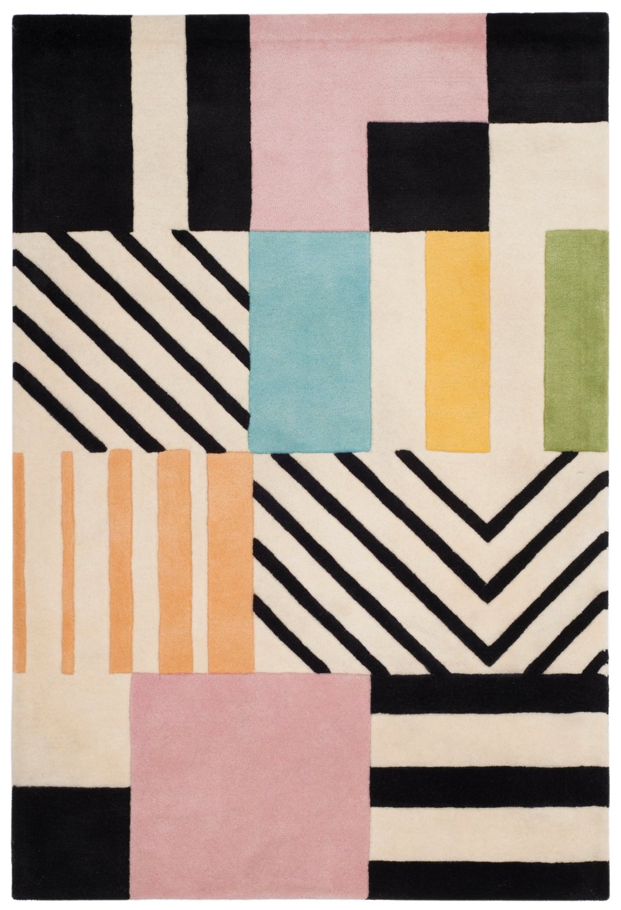 Safavieh Fifth Avenue Ftv122A Ivory/Black Rug - Safavieh - ftv122a - 3r