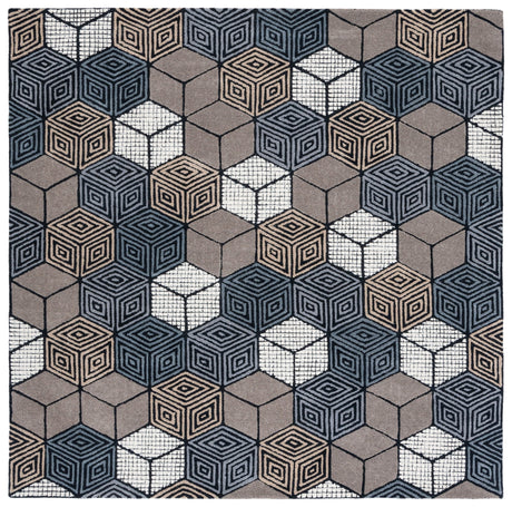 Safavieh Fifth Avenue Ftv130F Ivory/Grey Rugs - Safavieh - ftv130f - 7sq