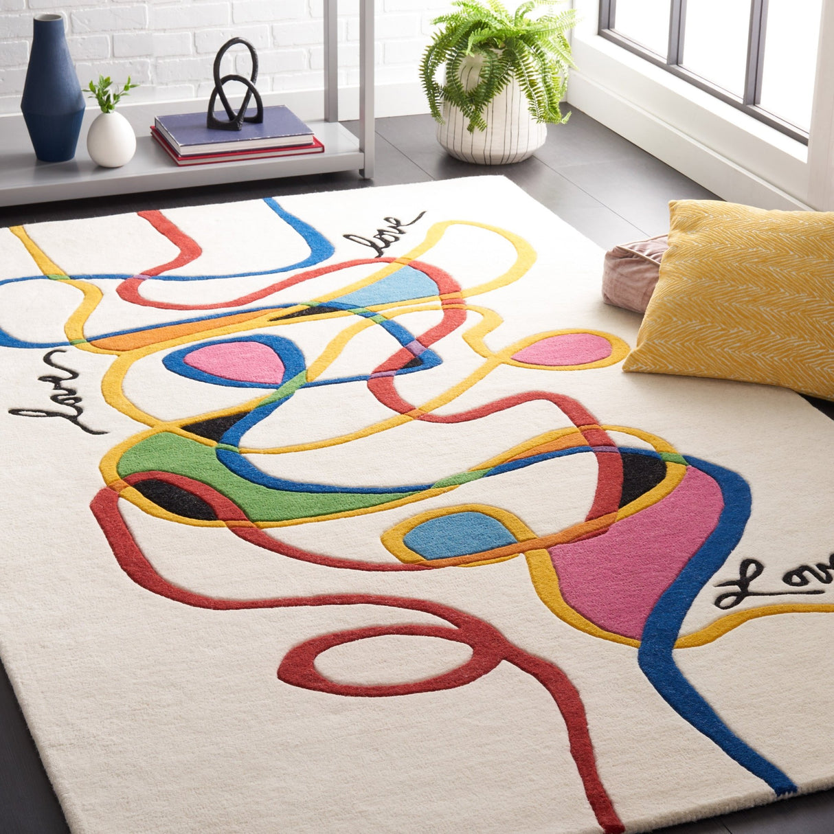 Safavieh Fifth Avenue Ftv149Q Ivory/Red Rug - Safavieh - ftv149q - 5