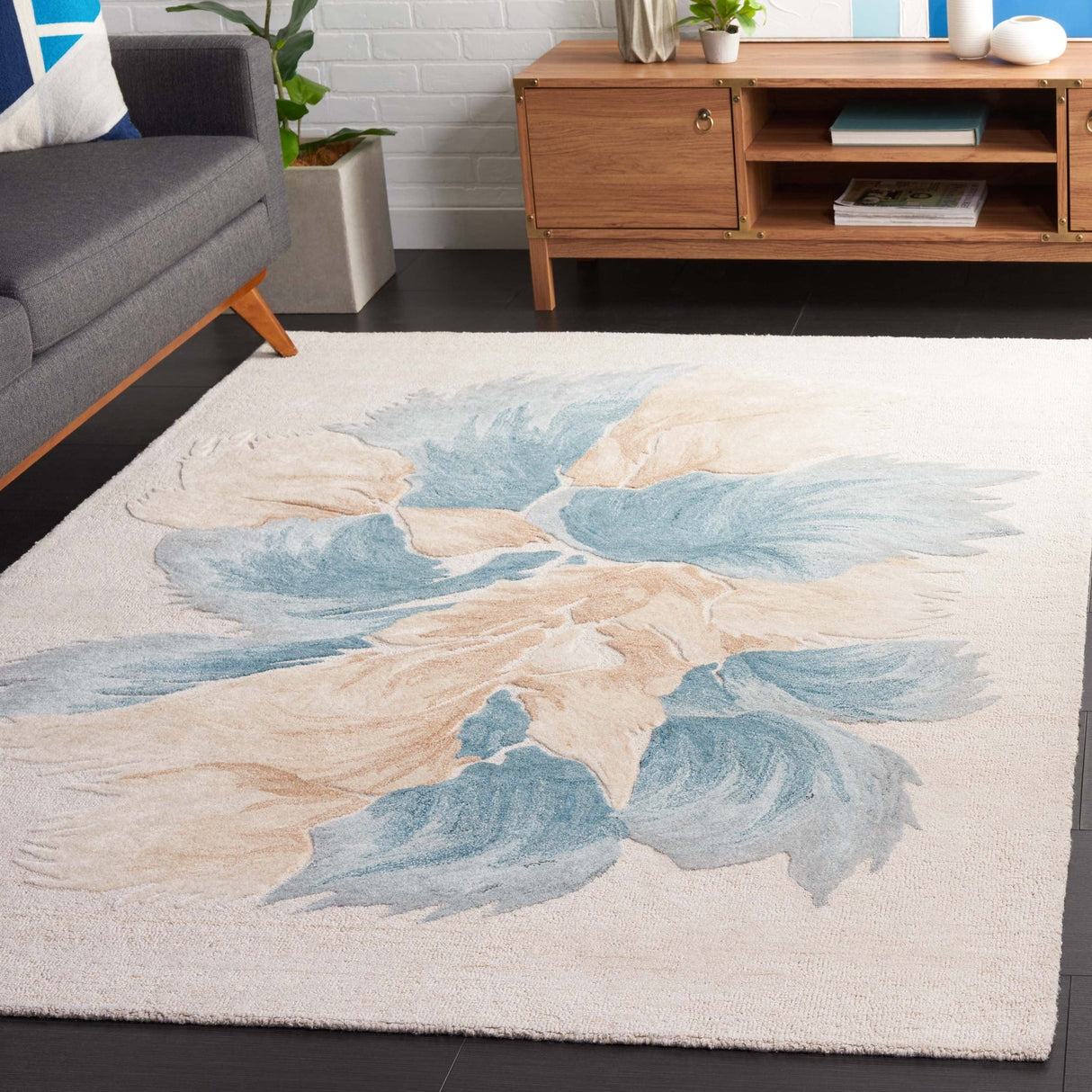 Safavieh Fifth Avenue Ftv503L Beige/Teal Rug - Safavieh - ftv503l - 3