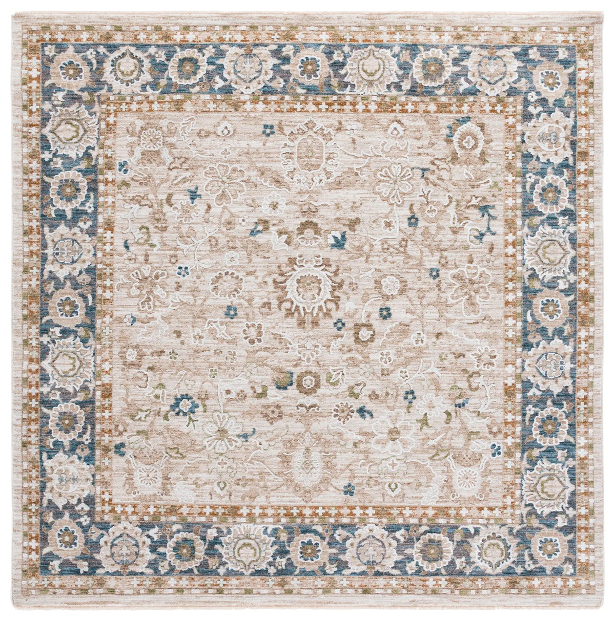 Safavieh Finley 6'-7" x 6'-7" Rug in Blue / Beige