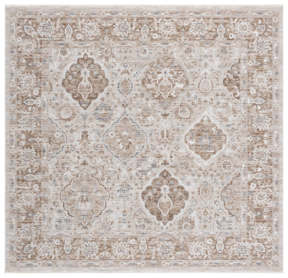 Safavieh Finley 6'-7" x 6'-7" Rug in Brown / Grey